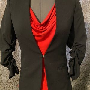 H&M blazer, black, size 4, touched sleeves (